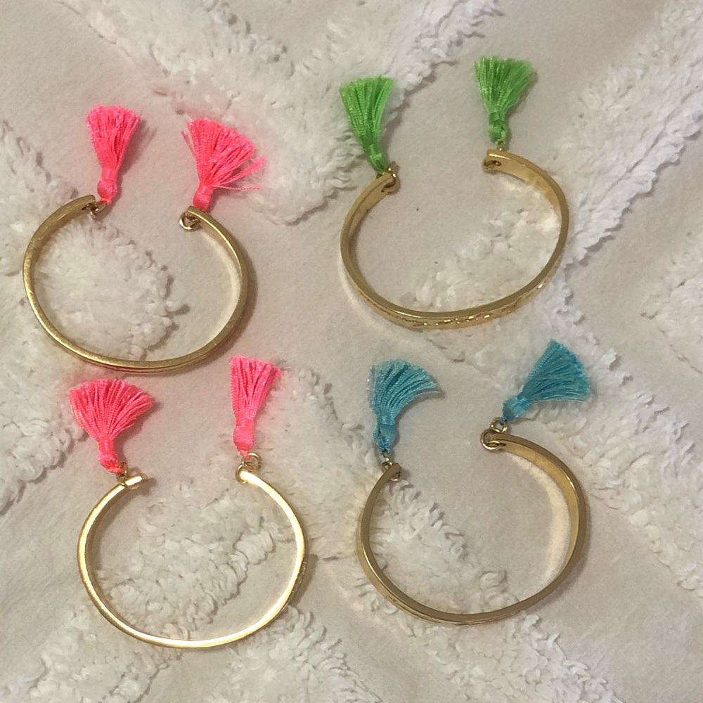 COPY - Lilly Pulitzer set of 4 tassel bracelets